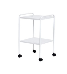 Mesa Auxiliar em Pintura Epóxi 40x40x80cm com Rodizio - S-0840-B